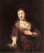 Portrait of Saskia with a Flower, Rembrandt Peale